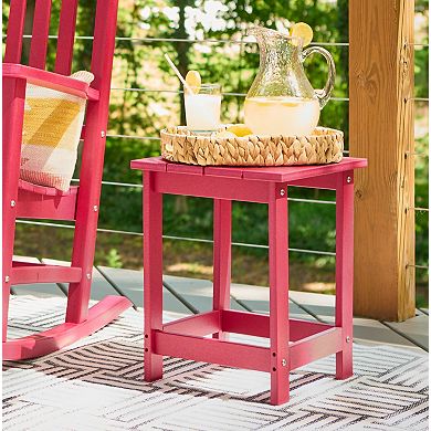 Shine Company Outdoor Square Adirondack Side Table