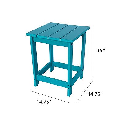 Shine Company Outdoor Square Adirondack Side Table