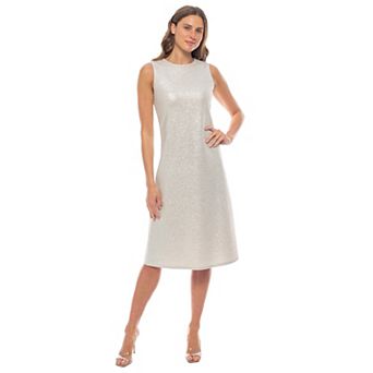 Women's Marina Stretch Brocade Sleeveless Midi Dress