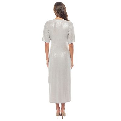 iris midi dress Women's Perfectly Proportioned Ruched Mesh Midi Dress in Iris