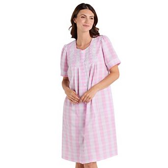 Women's Miss Elaine Essentials Seersucker Short Snap Robe