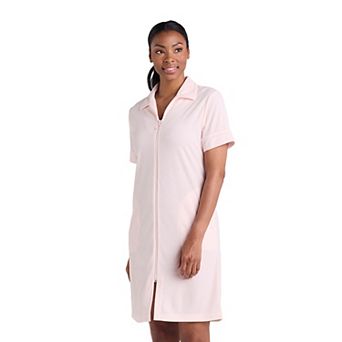 Women's Miss Elaine Essentials Terry Short Zip Robe