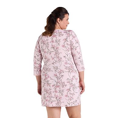 Plus Size Miss Elaine Essentials Sofiknit Short Sleep Gown