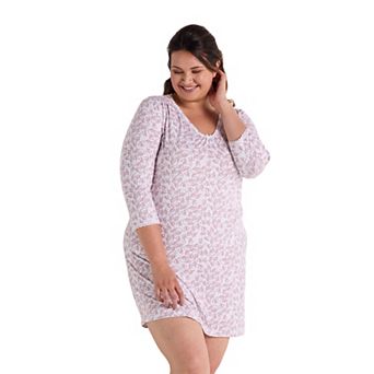 Plus Size Miss Elaine Essentials Sofiknit Short Sleep Gown