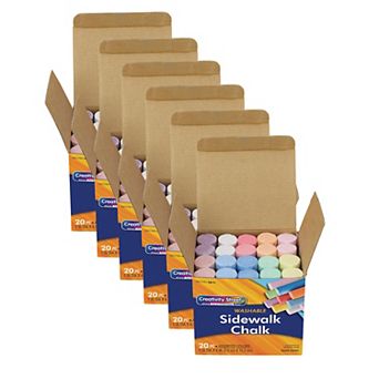 Dixon Creativity 20 pc 4" Street Sidewalk Chalk 6-Pack