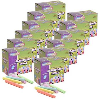 Dixon Pacon 60 pc Blackboard Color Chalk 12-Pack