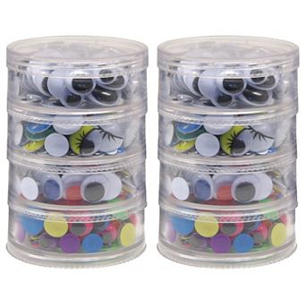 Dixon Creativity Street 400 pc Wiggle Eyes Storage Stacker 2-Pack