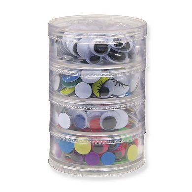 Dixon Creativity Street 400-Piece Wiggle Eyes Storage Stacker 2-Pack