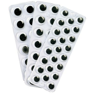 Dixon Creativity Street 60-Piece Peel & Stick Wiggle Eyes 6-Pack