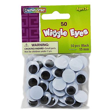 Dixon Creativity Street 50-Piece 15mm Wiggle Eyes 12-Pack