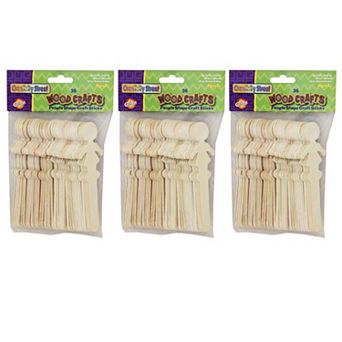 Dixon Creativity Street 36 pc Natural Wood Craft Sticks 3-Pack