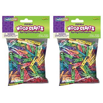 Dixon Creativity Street 250 pc Multicolor Mini Spring Clothespins 2-Pack