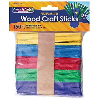 Dixon Creativity Street 150-Piece Regular Multicolor Craft Sticks 12-Pack