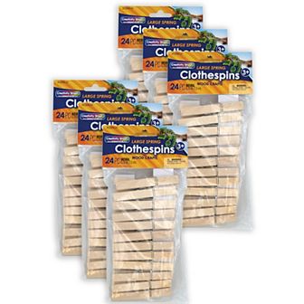 Dixon Creativity Street 24 pc Spring Clothespins 6-Pack
