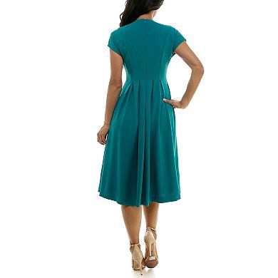Women's Maison Tara Invert Pleat Fit And Flare Dress
