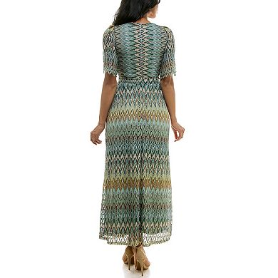 Women's Maison Tara Patterned Knit Maxi Dress