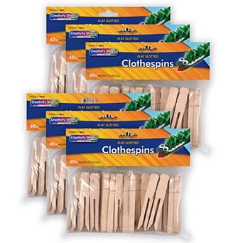 Dixon Creativity Street 40 pc Flat Slotted Clothespins 6-Pack