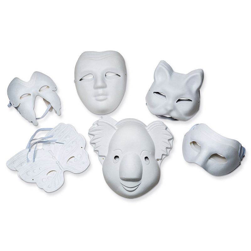 UPC 021196041998 product image for Dixon 24-Piece Creativity Street Paperboard Masks, White | upcitemdb.com