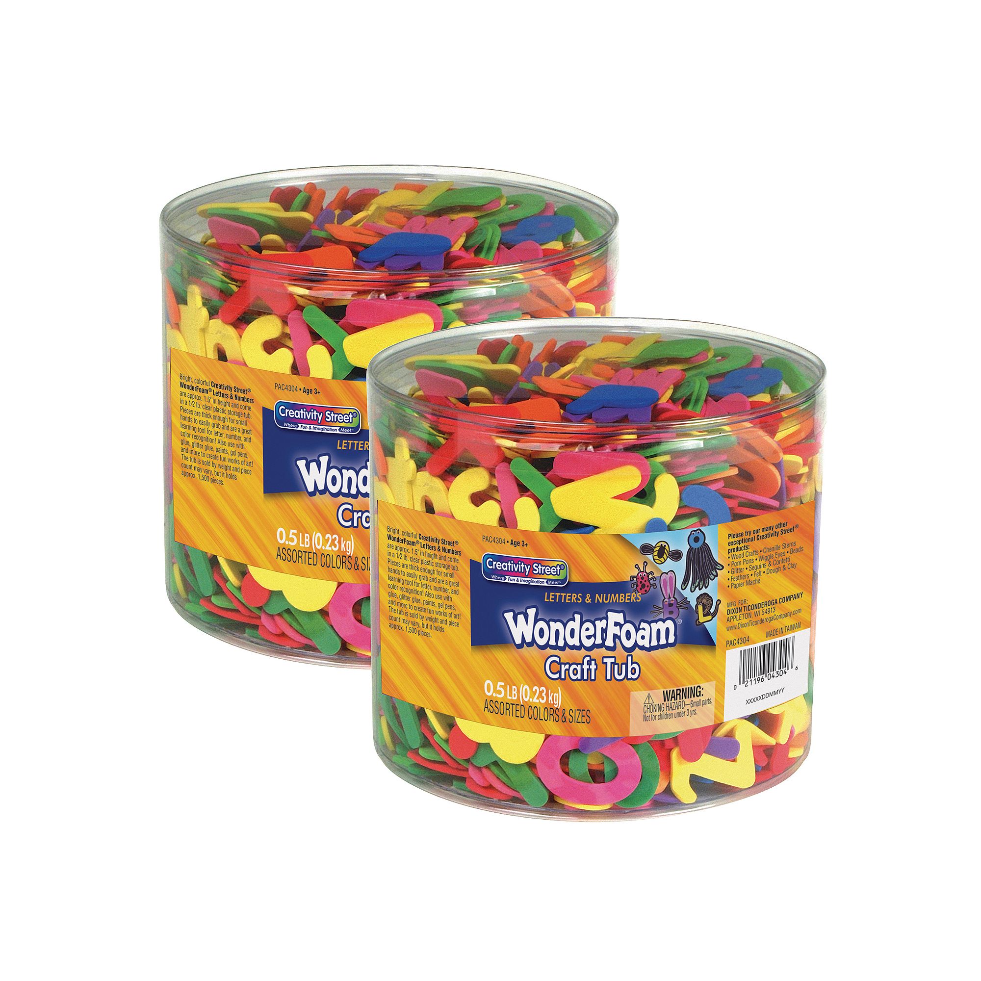 Dixon 2-Pack Creativity Street Assorted WonderFoam Craft Tubs, Multi