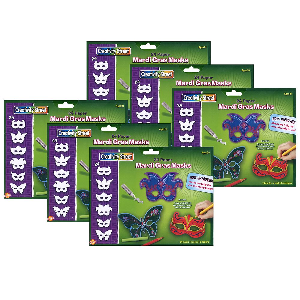 Dixon 6-Pack Creativity Street Assorted Die-Cut Paper Masks