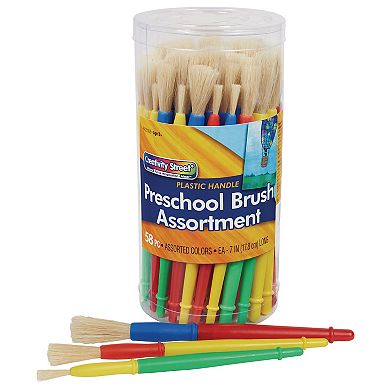 Dixon Creativity Street Plastic Handle Preschool Paintbrush Assortment