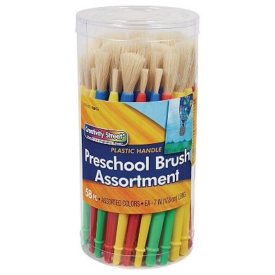 Dixon Creativity Street Plastic Handle Preschool Paintbrush Assortment