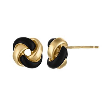 Giorgio di Vicenza 14k White Gold Love Knot Earrings