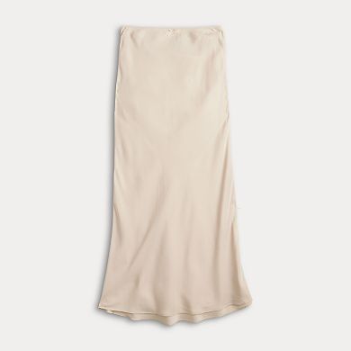 Juniors' Vanilla Star Satin Maxi Skirt