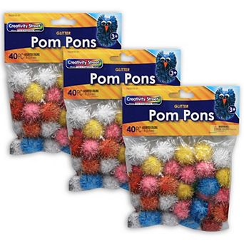 Dixon 3-Pack Creativity Street Glitter Pom Poms