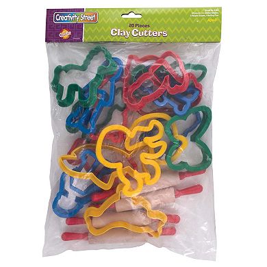 Dixon Creativity Street 40 pc. Assorted Shapes Jumbo Dough & Clay Cutter Set with Rolling Pin