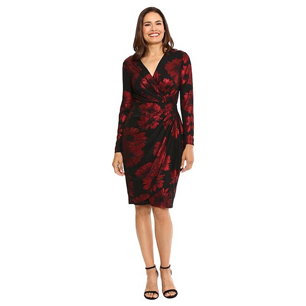 Plus Size Macys Wrap Dress Donna Karan New York Women's Printed Faux-Wrap Dress  Macy's