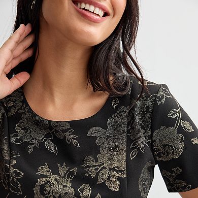 Women's London Times Flounce Hem Sheath Mini Dress