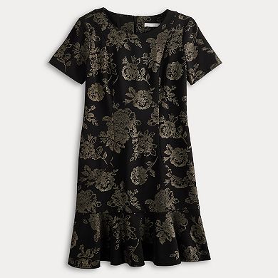 Women's London Times Flounce Hem Sheath Mini Dress