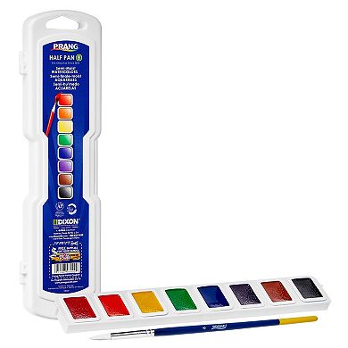 Dixon Prang 8 Color Professional Watercolors Set with Brush 3-pk.