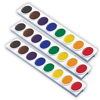 Dixon Prang Watercolors, Oval Pan Watercolors Refill Tray 3 pk