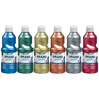 Dixon Prang 16 oz. Washable Ready-to-Use Metallic Tempera Paint 6 pk