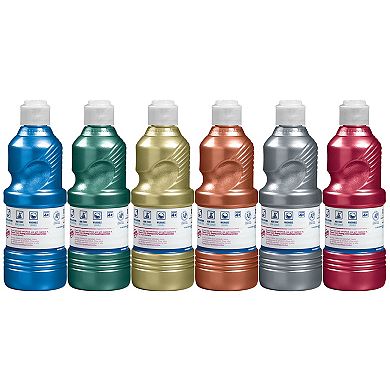 Dixon Prang 16 oz. Washable Ready-to-Use Metallic Tempera Paint 6-pk.