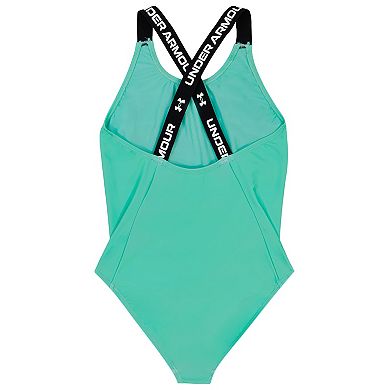 Girls 7-16 Under Armour UA Crisscross Logo Straps One-Piece Swim Suit