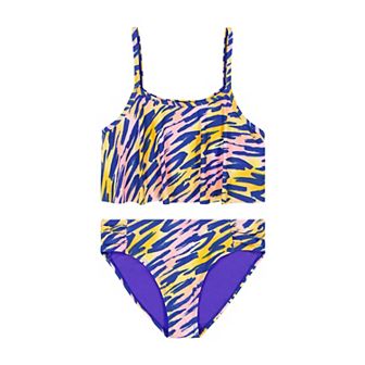 Girls 7-16 Under Armour UA Brush Zebra Print Bikini Top & Bottoms Set
