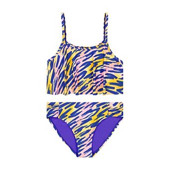 Girls 7-16 Under Armour UA Brush Zebra Print Bikini Top & Bottoms Set