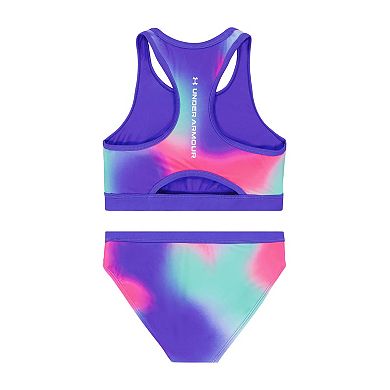 Girls 7-16 Under Armour UA Polka Party Blur Racer Midkini Top & Bottoms Set