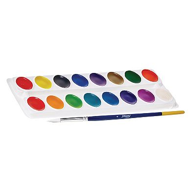 Dixon Prang 16 Color Semi-Moist Washable Watercolor Set 6-pk.