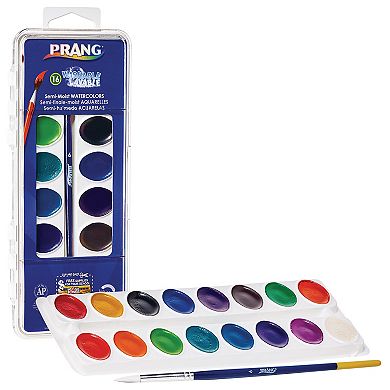Dixon Prang 16 Color Semi-Moist Washable Watercolor Set 6-pk.