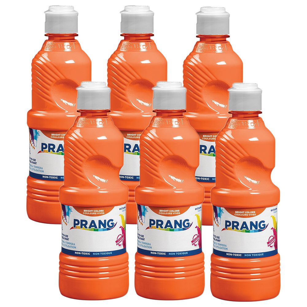 Dixon Prang 16 oz. Ready-to-Use Tempera Orange Paint 6-pk.