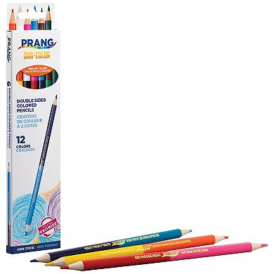 Dixon Prang 12 Color Duo Colored Pencils Set 12-pk.