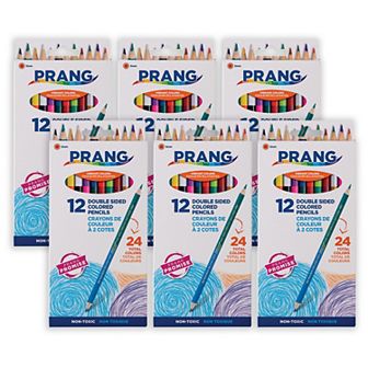 Dixon Prang 24 Color Duo Colored Pencils Set 6 pk