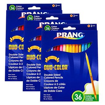 Dixon Prang 36 Color Duo Colored Pencils Set 3 pk