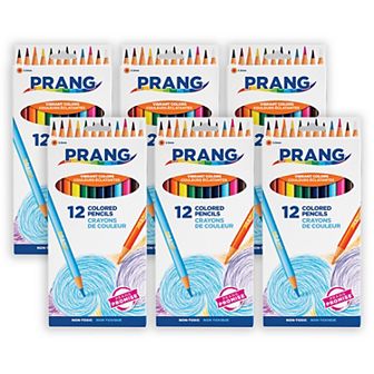 Dixon Prang 12 pc Thick 3.3 mm Core Colored Pencils Set 6 pk