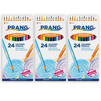 Dixon Prang 24 pc Thick 3.3 mm Core Colored Pencils Set 3 pk