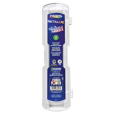 Dixon Prang 8 Assorted Metallic Color Washable Watercolors Set with Brush 6-pk.